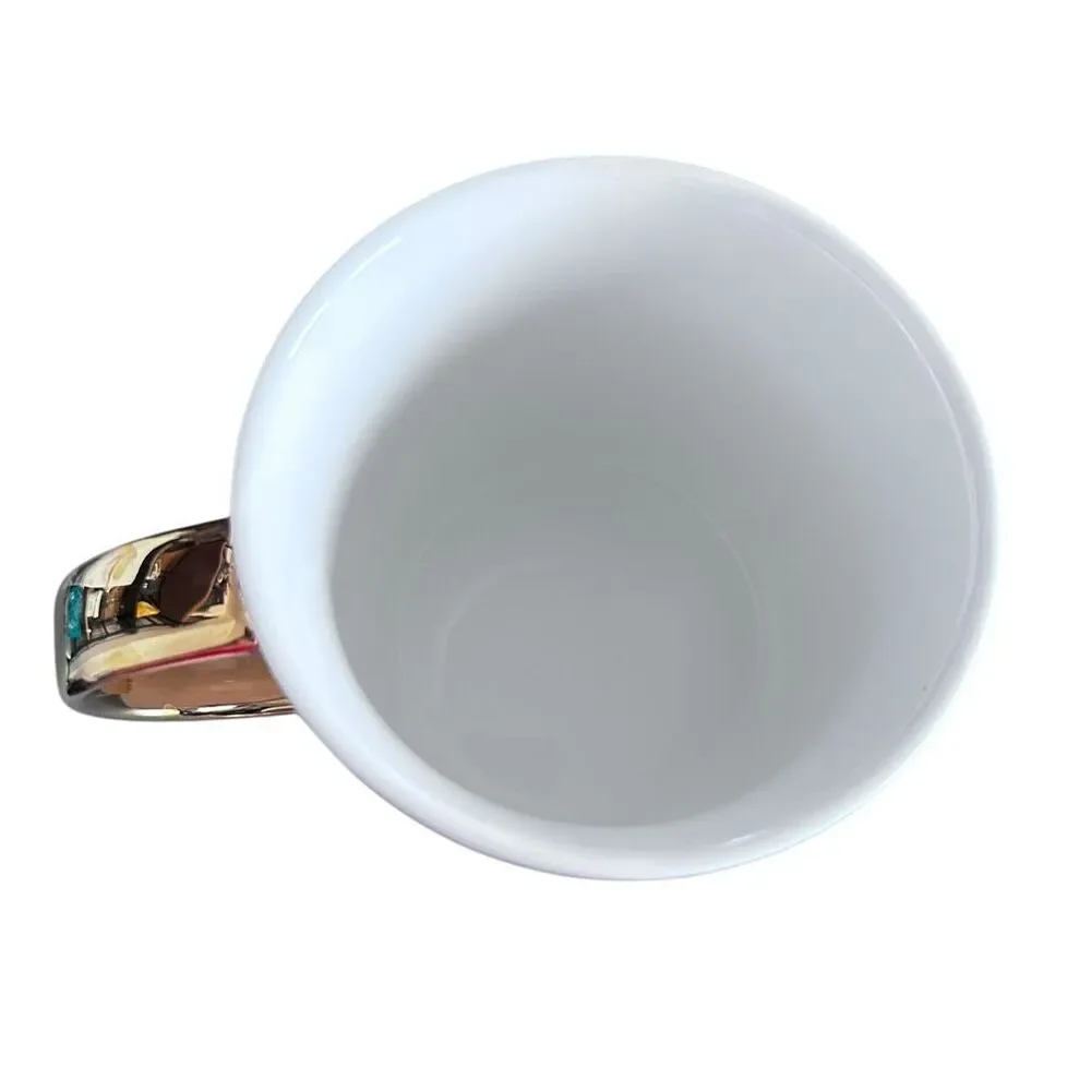 Starbucks 2015 Green Trees White Ceramic Coffee Cup Mug - 14 oz   ***Item:‎ HH75